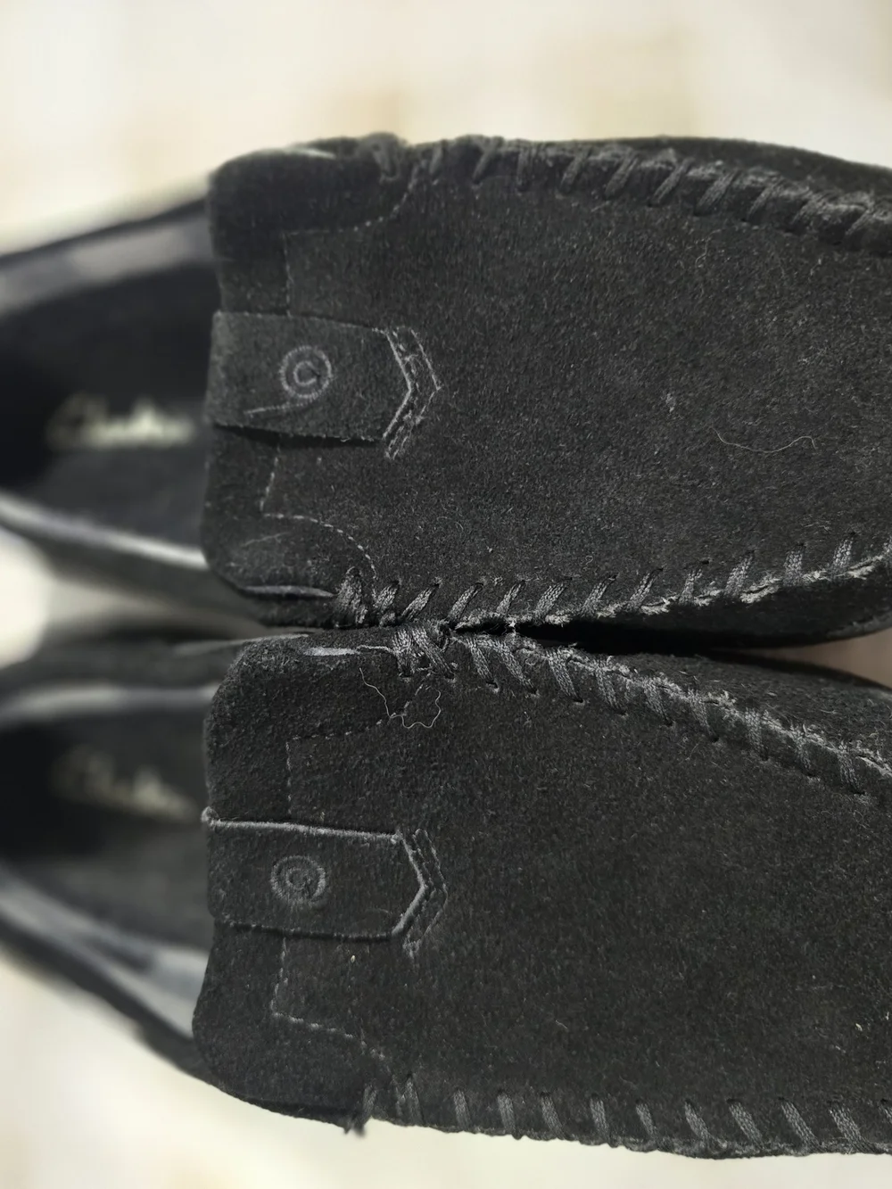 Clarks Dawson Men's Black Leather Moccasin Lined Slip-On Slippers 8M